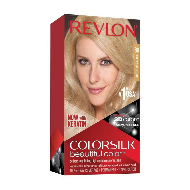 ColorSilk Tinte Permanente, Rubio Claro Cenizo 80