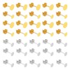 Belerry 400 Pieces Stainless Steel Earrings Posts Flat Pad(2 Size) with Butterfly Earring Backs (Gold and Silver)