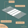 Zip Bag with 3 White Stripes - Plastic Bag Sealable