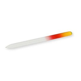 Bragec Glass Nail File 5.5 inches (140 mm), Single Sided Type (Orange Gradient #01)
