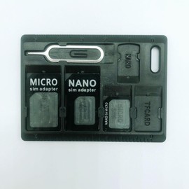 Dzxin SIM Card Holders, Card Storage Tool Set for Standard Micro Nano Micro-SD Memory Cards with 3 Card Converter Kit and 1 Steel Eject Pin