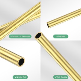 M METERXITY 1-Pack 300mm Copper Round Tube, 8mm OD 1mm Wall Thickness Copper Seamless Tubing for Construction/Machining/DIY Crafting, Metal Straight Pipe [0.31x0.04x11.8IN]