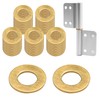 M5 Brass Flat Washers, Pack of 50 Fittings Rings Room