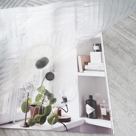 EurCross 3 Stronger Magnets Transparent Shower Curtain 180 x 180 cm for Bathroom Waterproof Anti-Mould Bath Curtain with Geometric 3D Pattern, EVA Plastic with 12 Hooks