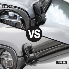 Voodonala para Jeep JL ABS cierres para capó, hebilla del motor, cierre de capó, cubierta del motor, cubierta de protción para Jeep Wrangler JL JLU Gladiator JT 2018-2024 + accesorios exteriores 2