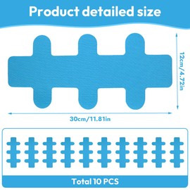 10 Stück PreCut Kinesiotapes für Fersensehne, Vorgeschnitten Profi Physio Tape Achillessehne Physio Tape Hautfreundlich & Wasserfestes & Elastisches Sporttape Kinesiologie Tape Physiotape Muskeltape