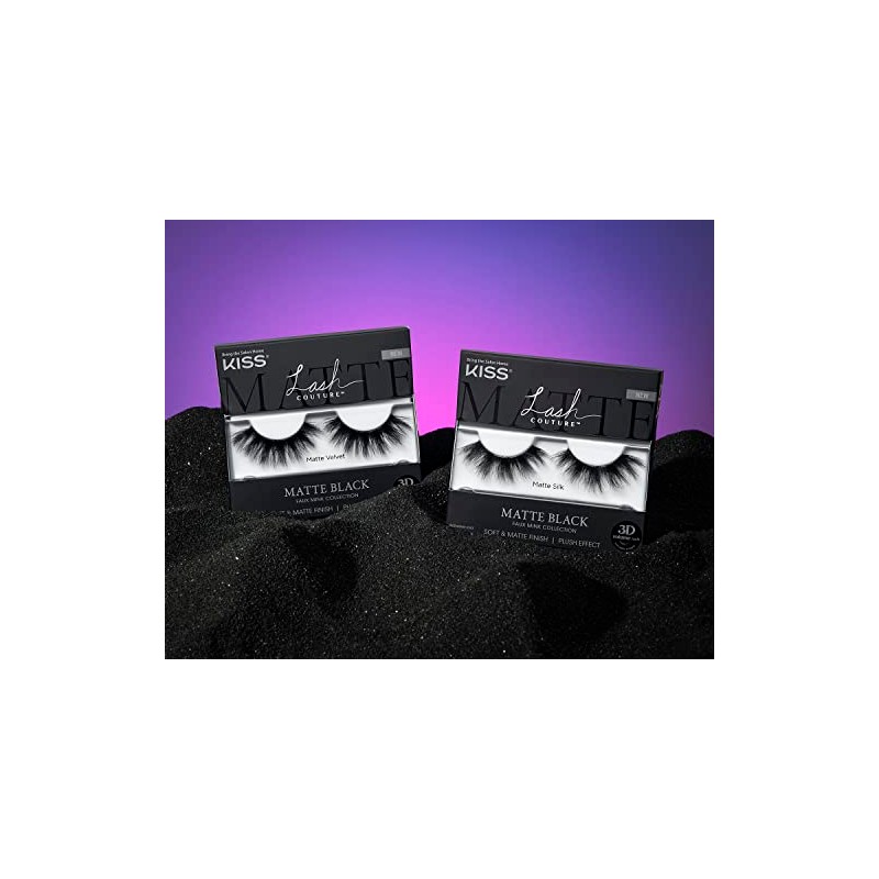 KISS Lash Couture Matte Black Collection Lashes - Matte Silk