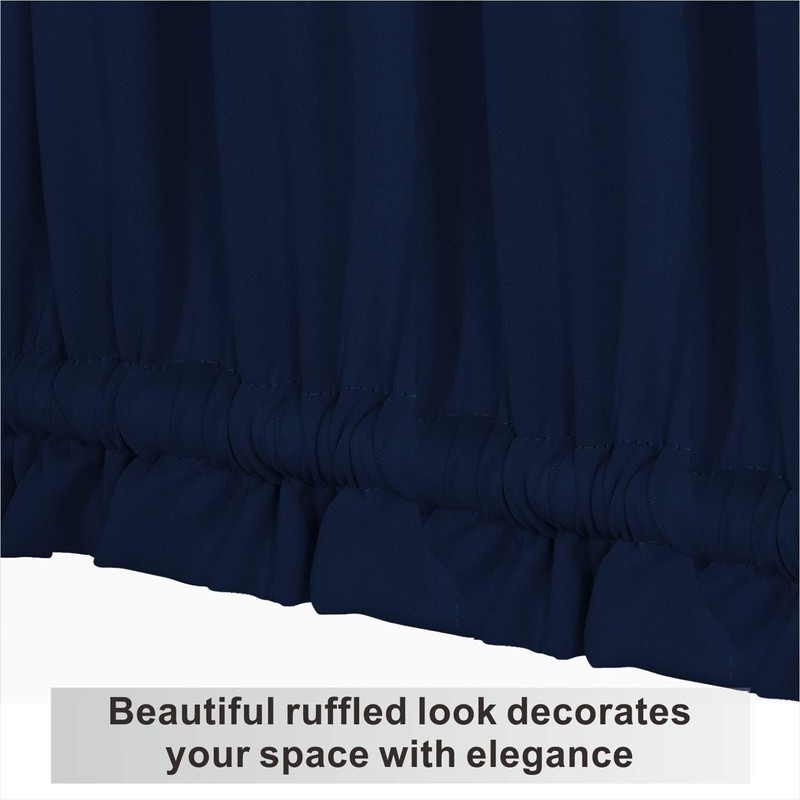 Aquazolax French Door Curtains Drapes - Readymade Solid Blackout Glass