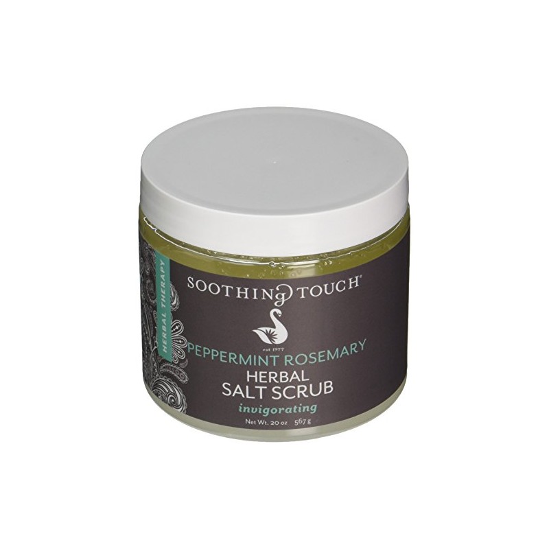 Soothing Touch Herbal Salt Scrub, Peppermint Rosemary - 20 Oz