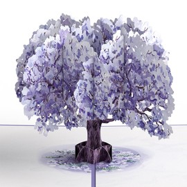 Lovepop Everyday Pop-Up Card for Her and Him - 3D Spring Greeting Cards for Boys, Girls, Men, Women - Watercolor Jacaranda Tree - 5" x 7" Card - Blank Note Card & Envelope Included