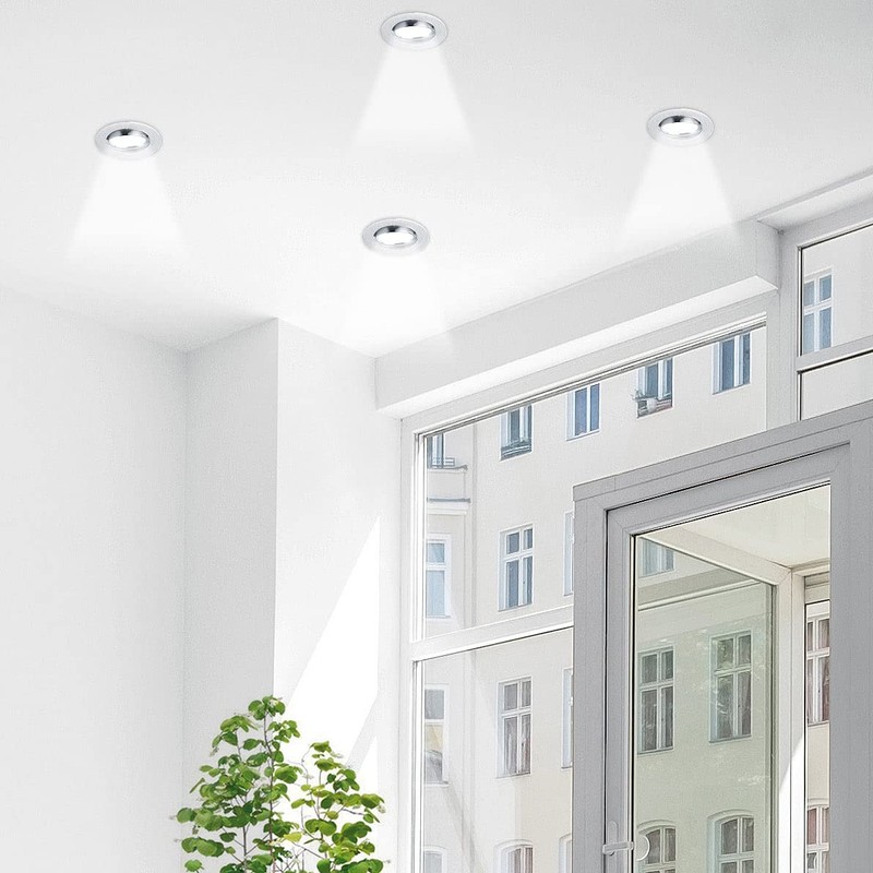 Luminea Ceiling Spotlights: Set of 3 Aluminium Recessed Spotlight Frames