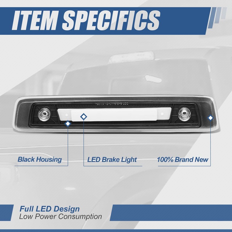 Auto Dynasty 3D LED Bar Black Housing 3rd Third Rear