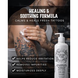 Tattoo Care- Loción para el cuidado posterior de tatuajes, humectante que realza y aclara el color, crema hidratante para la tinta, para tatuajes nuevos