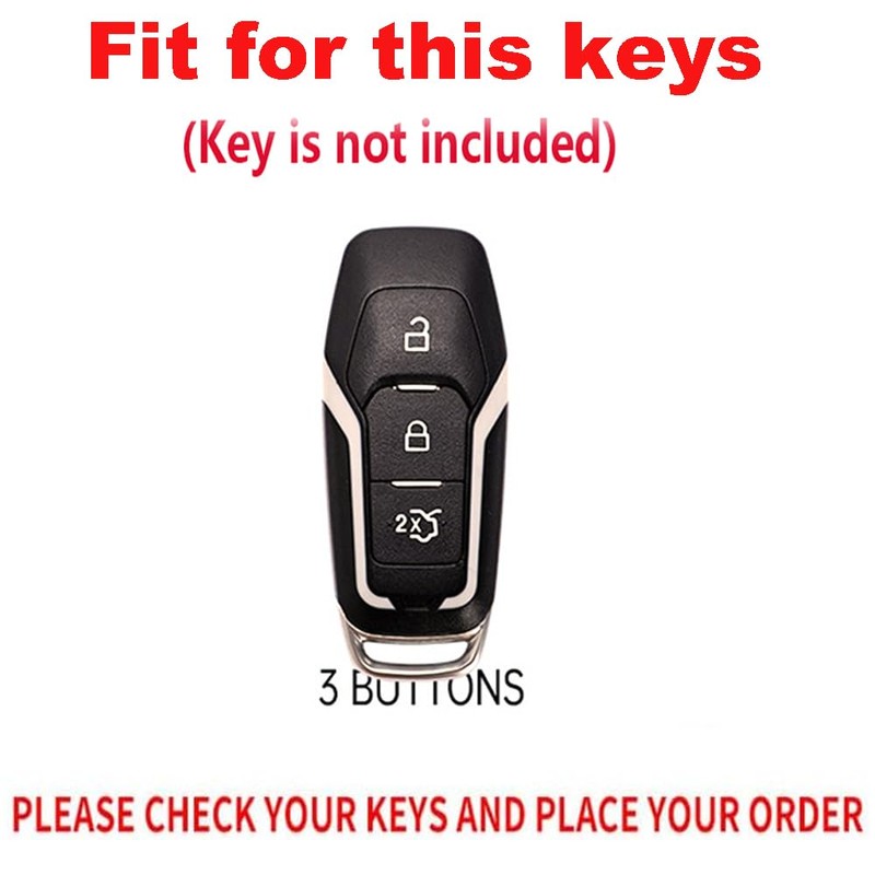 TECART Carbon Texture Smart Remote Key Cover 3 Button Luminous