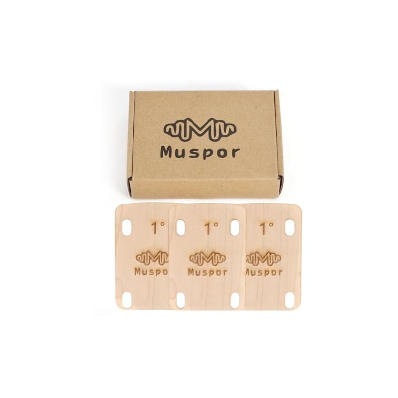 RuiJOTWAT 3 PCS Guitar Neck Shims Shim Solid Maple Wooden,