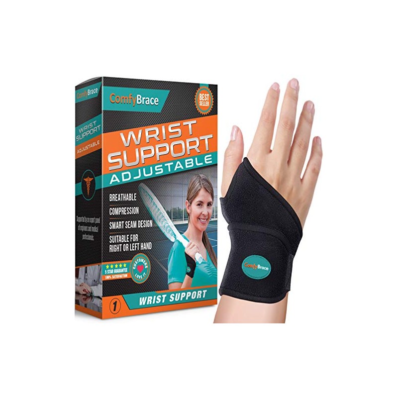 ComfyBrace Premium Lined Wrist Wrap/Carpal Tunnel Wrist Brace/Arthritis Hand Support