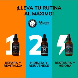 Kit 3 Serum Vitamina C + Suero Acido Hialuronico + Serum Niacinamida Skincare para Todo Tipo De Piel - Toner Skin Care Piel Grasa - Limpiador Facial - Hidratante -Antioxidante - Anti manchas - Aclara