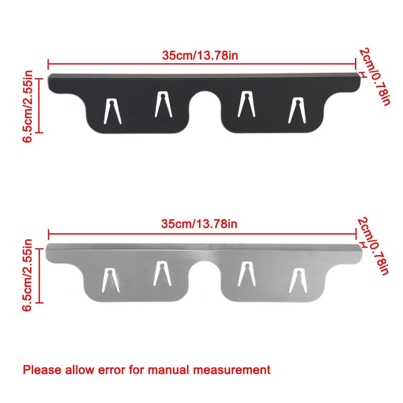 SEIWEI 4PCS Silver Stove Gap Covers 35 * 2 *