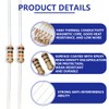 Innfeeltech 100 Pcs 1/4W 5% Tolerance 10KΩ Carbon Film Resistance