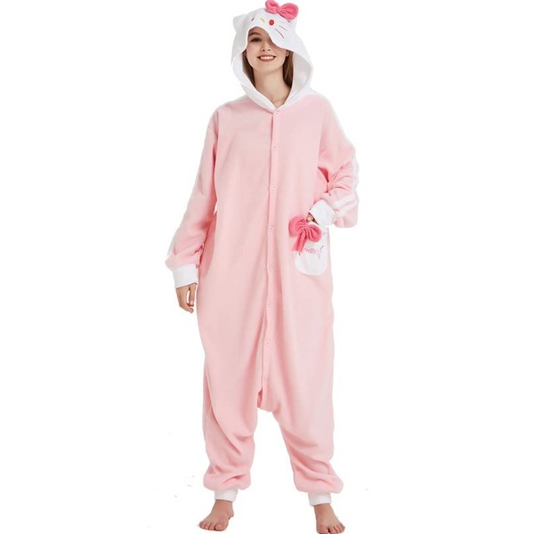 Eonxius Magic Novelty Hooded Onesie One Piece Pink Pajamas for
