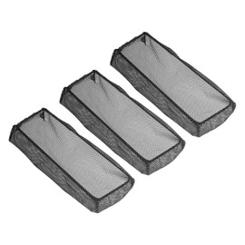 sourcing map 3Pcs Floor Vent Filter Screen, 4x10 Inch Floor Register Cover Trap Floor Vent Screen Net Cover for Home Air Vent Filter Mesh Keeps Debris Out, Black