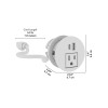 BBF 2-inch Desktop Power Grommet with AC Outlet and USB-A/USB-C