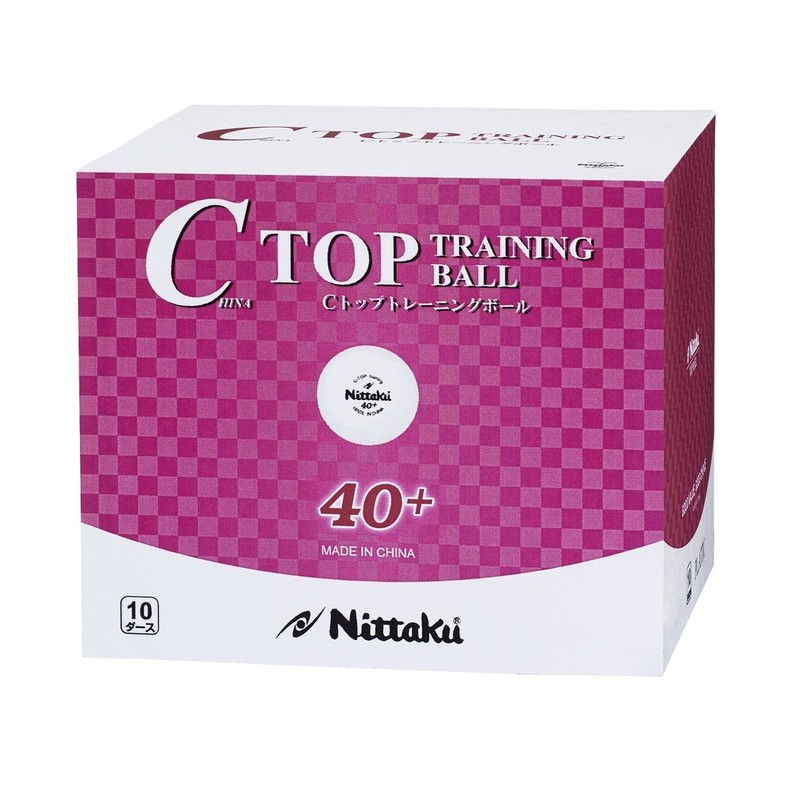 Nittaku NB-1466 Table Tennis Balls, Practice C-Top Training Balls, 10