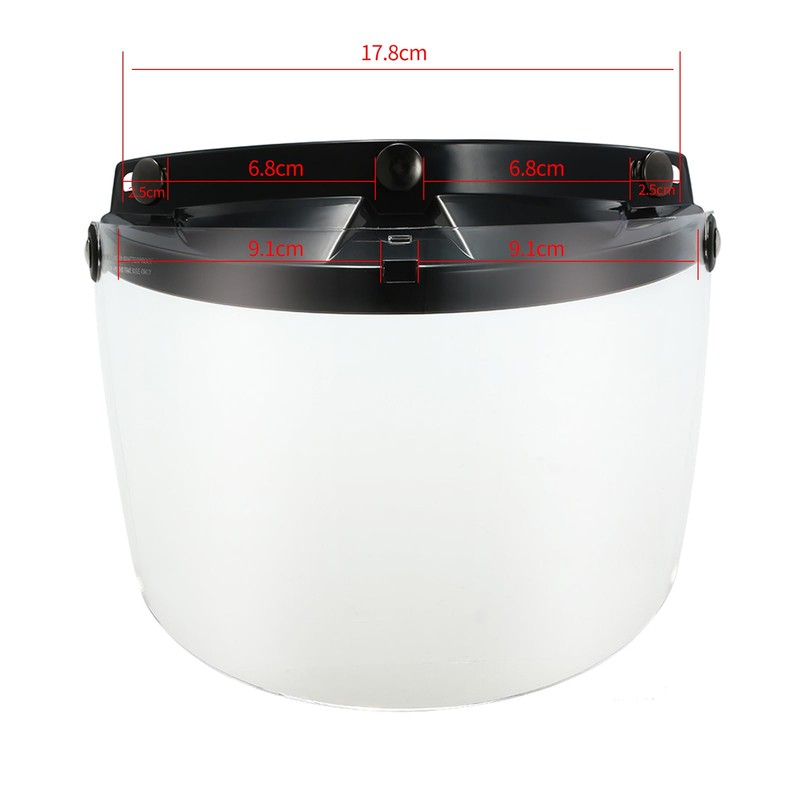Xtahdge Universal 3 Snap Flip Up Visor Shield Lens Retro