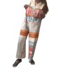 The Junk Vintage Sack Jumpsuit Flour Mills Retro Print Cotton