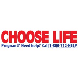 Heritage House '76 Choose Life Pro-Life Bumper Sticker