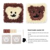 Latch Hook Kit Cup Coaster DIY Set Lovely Bear Pattern