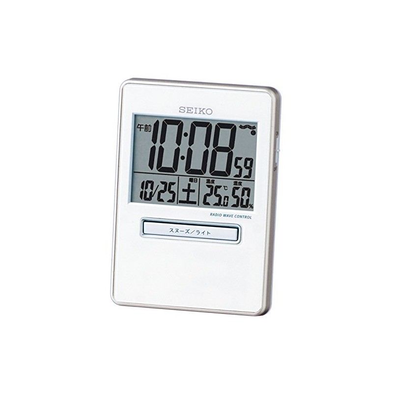 Seiko SQ699W Traveler Alarm Clock Radio Digital Calendar Temperature Humidity