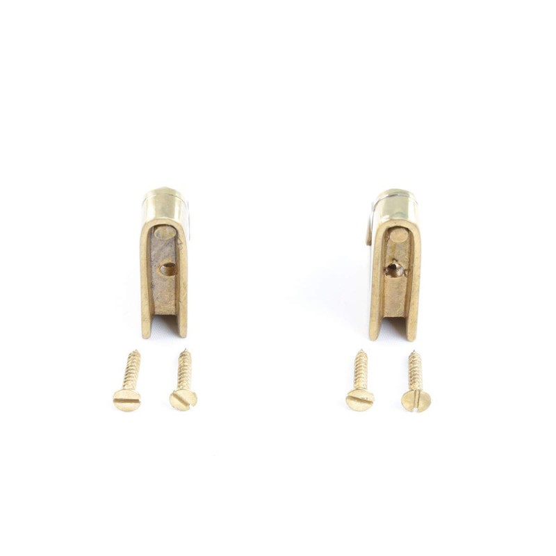 Pair Carpet Stair Rod Brackets Solid Brass Swivel Hinge |