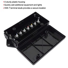 Tomotato 7 Way Trailer Wiring Junction Box, Waterproof Wire/Cable/Cord Junction Box for Rewiring Trailer and Light Camper