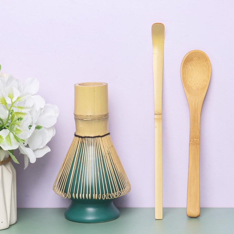 Matcha Tea Set with Whisk and Spoon, Matcha Whisk Kit