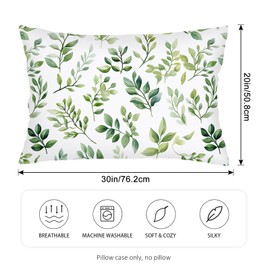 Floral Spring Throw Pillow Covers Queen Size Vintage Wild Flowers Decor Leaves Sage Green Lumbar Pillow Cases Wildflower Plant Pillows Covers Standard Pillowcase with Zipper Soft Cushion Cover,20x30