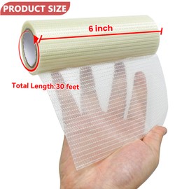 Tikfoam RV Awning Repair Tape for Tarp, Boat Covers Repair Tape,Tent, Greenhouse, Sail Tape, Tear Repair Patch Kit, Waterproof, 6 Inch Wide 30FT Long, Reinforced
