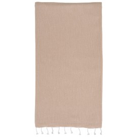 AYSIBOO Beach Towel Made of 100% Cotton 180 x 95 cm I Traditional Hammam Towel I Sauna Towel I Ideal for Sauna Beach Fitness Yoga Sport Hammam I Peshtemal Fouta Towel - Beige Plain