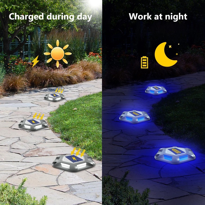 T-SUN 8Pcs Solar Deck Lights Deck Solar Dock LED Light