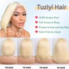 Tuziyi 613 Blonde Bob Wig Human Hair glueless 220% Density