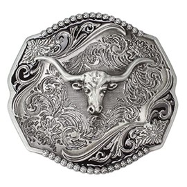 Bull Belt Buckle for Men, Longhorn Bull Belt Buckle, Bull Filigree Belt Buckle, Punk Bull Head Belt Buckle, Western Cowboy Belt Buckle, Best Man Belt Buckle, Wedding Belt Buckle