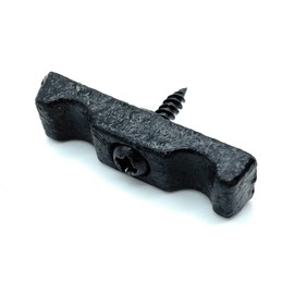 JAM2DAY Pack of 2 Black Turn Buttons/Catches With Screws For Shed Doors, Garden, Pens etc. (Black, 35mm)