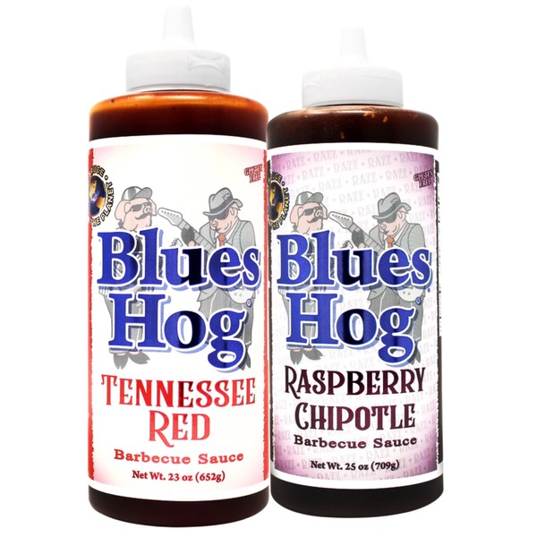 Blues Hog Raspberry Chipotle 25 Oz and Tennessee Red 23
