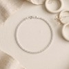 Silver Bracelets for Women, 3MM 925 Sterling Silver Bracelets 6.5