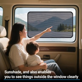 Sonnenschutz Auto Baby,Sonnenschutz Auto Seitenscheib,Autofenster Frontscheibe Verdunkeln Transparenz,Universelle Seiten Heckscheibe Mit Uv Schutz Datenschutz,2 Stücke 53 * 35cm