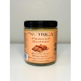 100% Pure Peanut Butter, Single Ingredient, No Salt, No Sugar, No Palm Oil, Double Sealed, No Additives, Vegan, Plant Based Protein, Premium Roasted Peanuts, 9.25 Ounce (262gr)