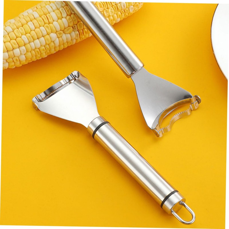 Ciieeo 2sets Stainless Steel Corn Stripper Peeler Efficient Kitchen Tool