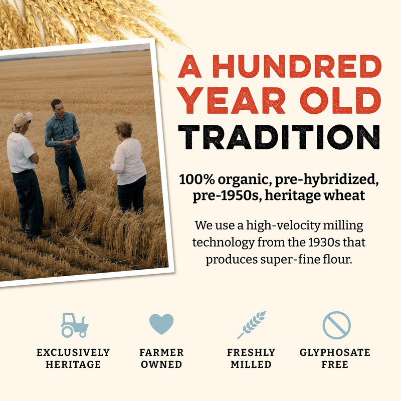 Sunrise Flour Mill USDA Organic 7-Grain Heritage Pancake Mix |