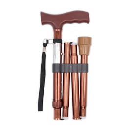 PEPE - Gehstock Klappbar, Gehstock Damen HÃ¶henverstellbar, Gehstock Herren Elegant, Spazierstock Herren Aluminium, Gehstock Faltbar, Spazierstock Damen, Gehstock fÃ¼r Senioren, Gehstock Bronze