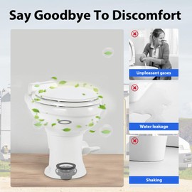 altivox RV Toilet Seal and 3’’ Socket RV Toilet Flange Kit, Compatible with Do-Metic 300/310/320 RV Toilets,Replacement for 385345892 RV Toilet Flange and 34120 & 12524 RV Toilet Seal